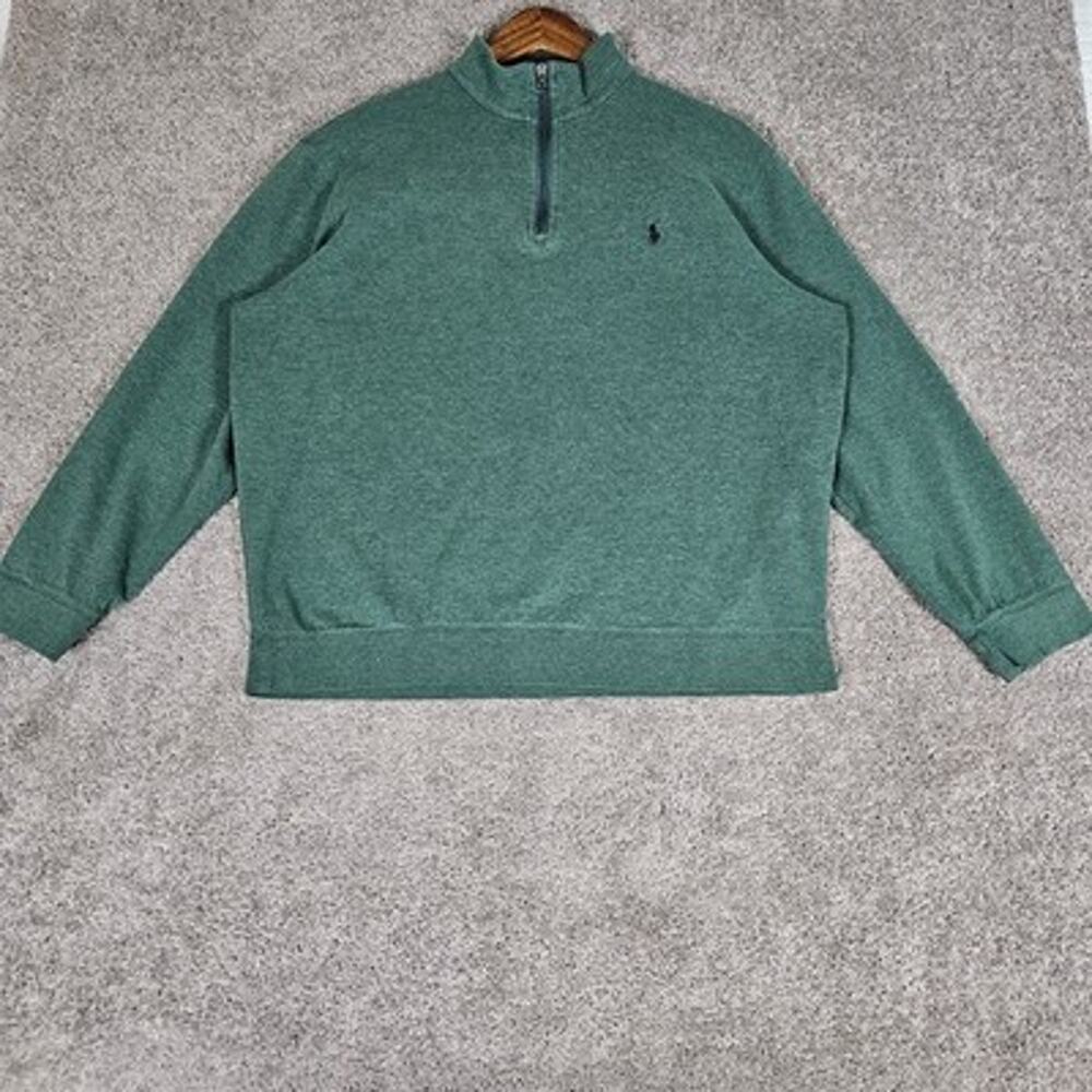 Polo Ralph Lauren Sweatshirt Men's XL Green 1/4 Zip Casual Preppy Golf